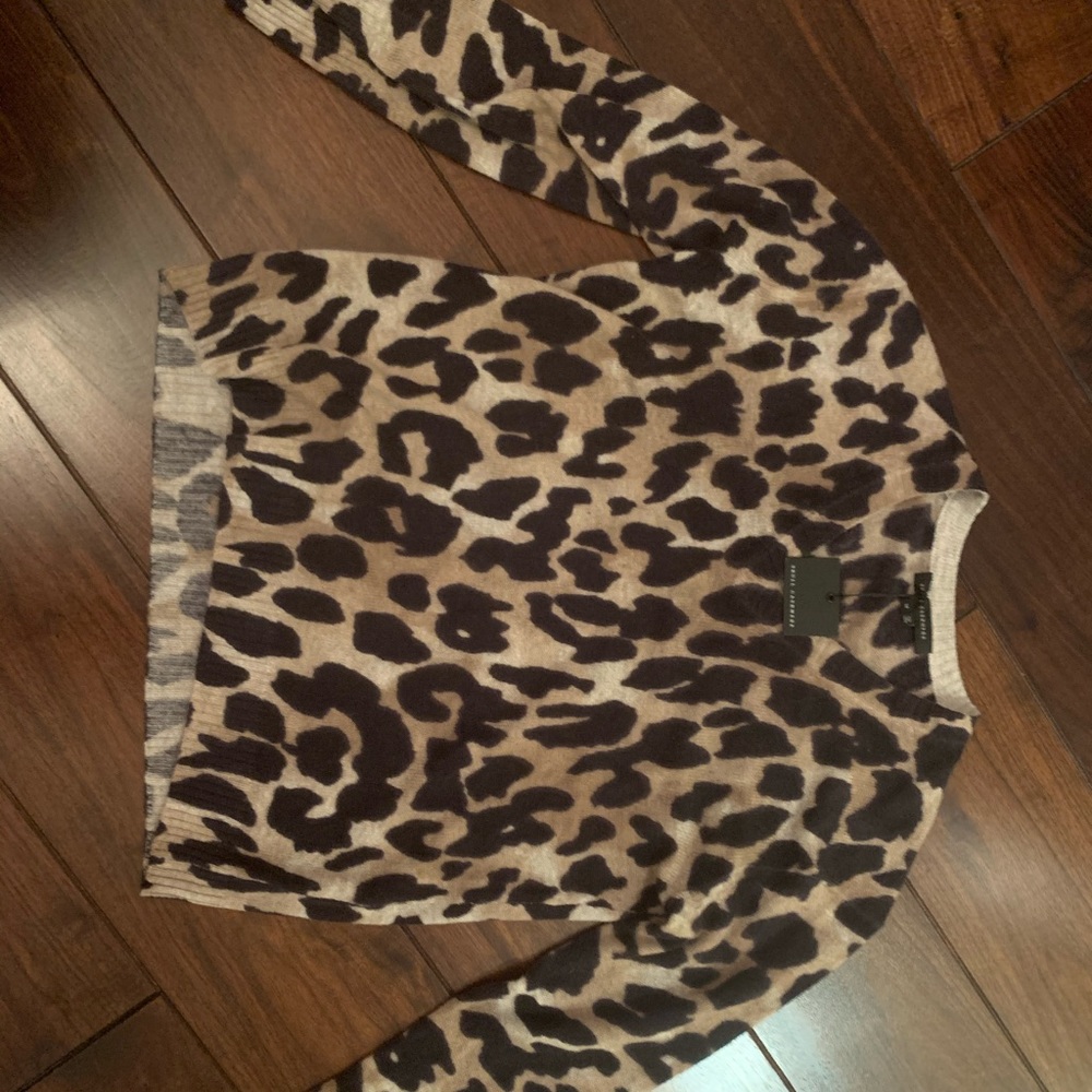 Skull cashmere leopard sweater